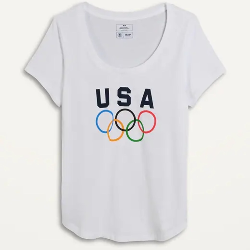 Women’s Old Navy Olympic Team USA Graphic Scoop-Neck T-Shirt NWT Size XS